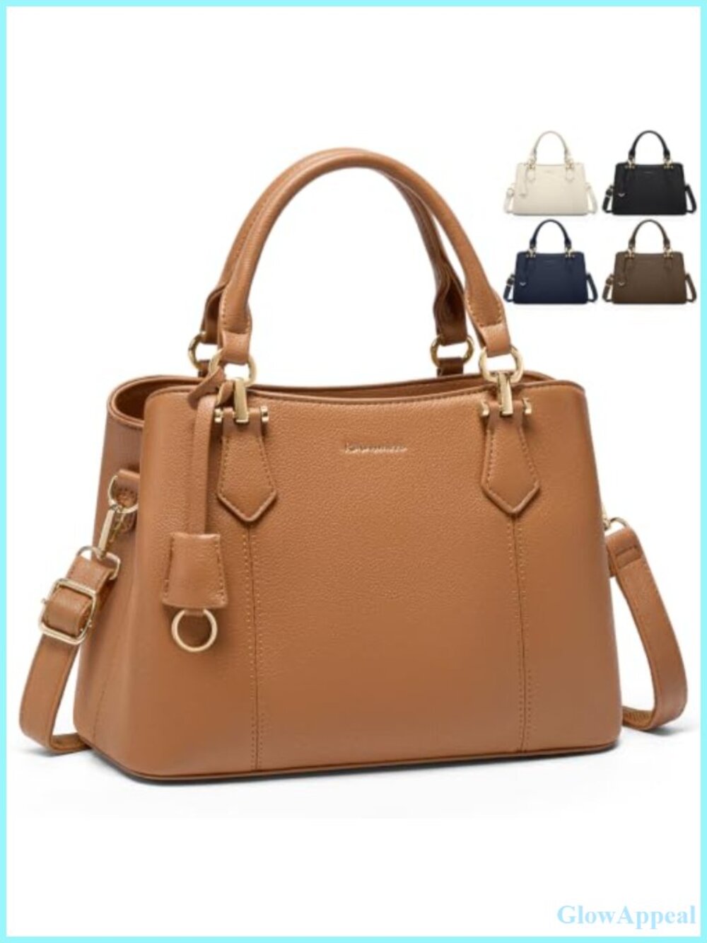 Waterproof PU Leather Satchel Top-Handle Handbag